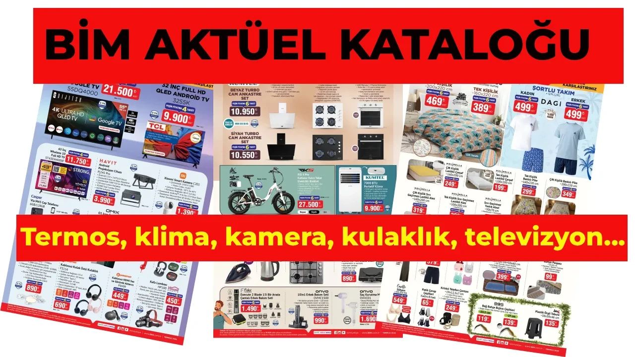 BİM 3-10 Temmuz aktüel ürünler kataloğu 2026! Termos çeşitleri, drone, plaj hasırı, güneş gözlüğü ve küçük mutfak malzemeleri geliyor