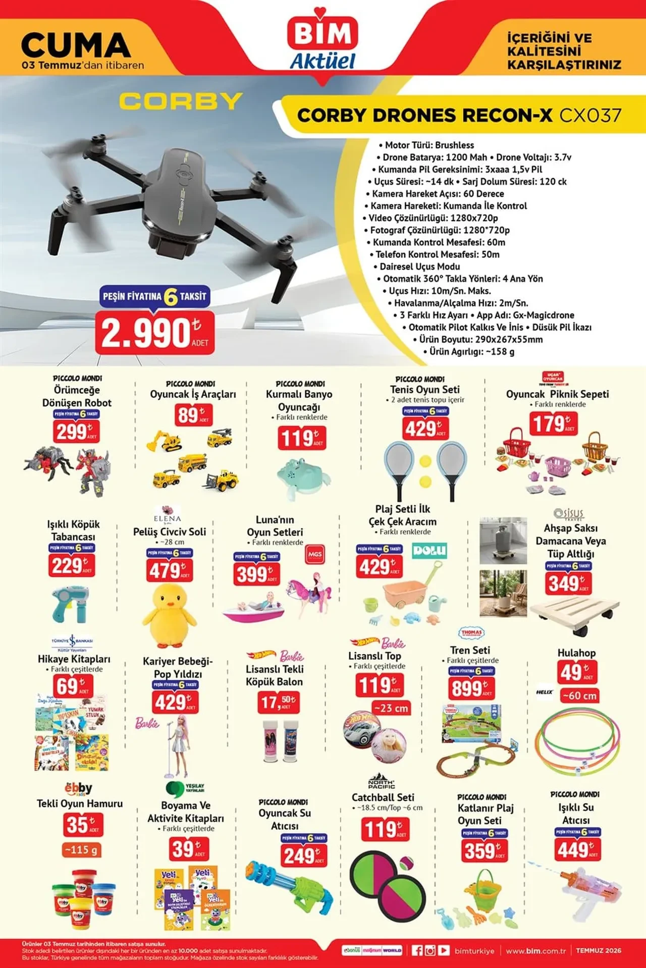 BİM 3-10 Temmuz aktüel ürünler kataloğu 2026! Termos çeşitleri, drone, plaj hasırı, güneş gözlüğü ve küçük mutfak malzemeleri geliyor