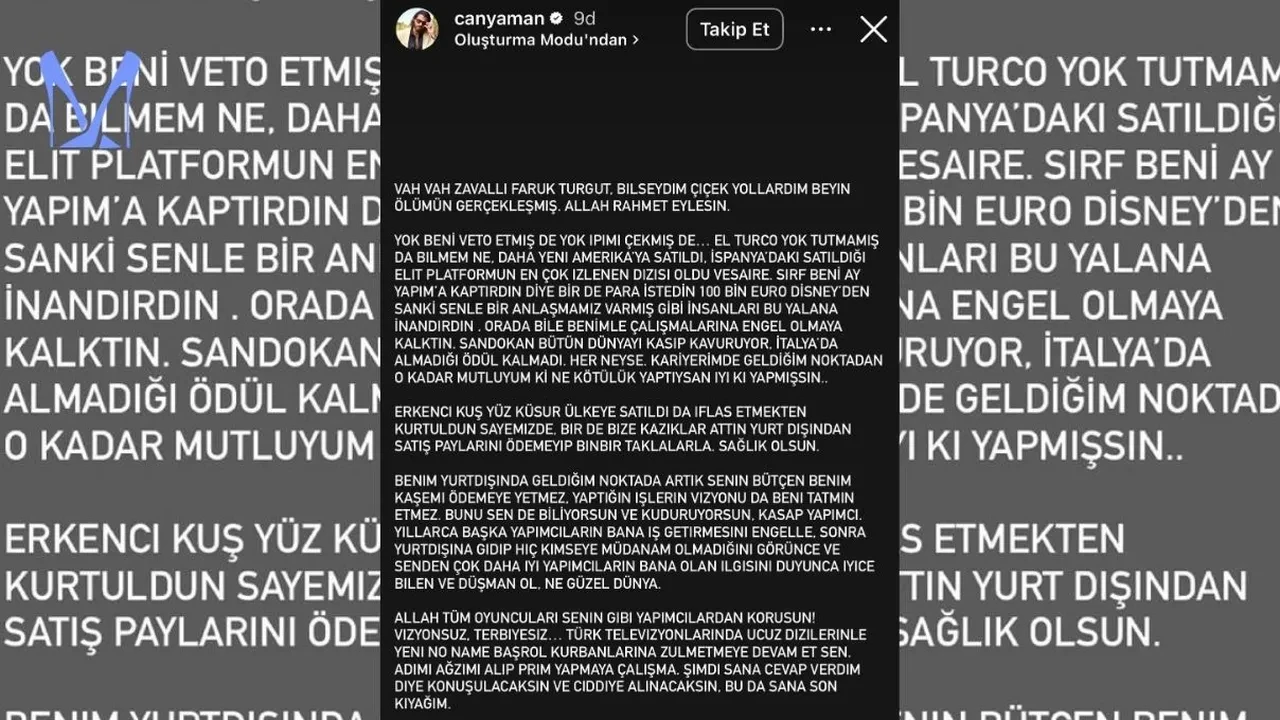 Can Yaman ateş püskürdü! Yapımcı Faruk Turgut'a "Bütçen yetmez" göndermesi olay oldu