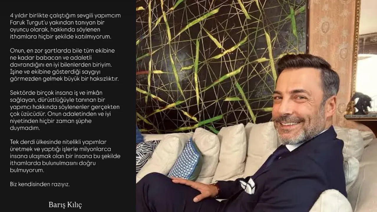 Faruk Turgut tartışmaları büyürken Barış Kılıç safını belli etti! Sosyal medya hesabından destek çıktı