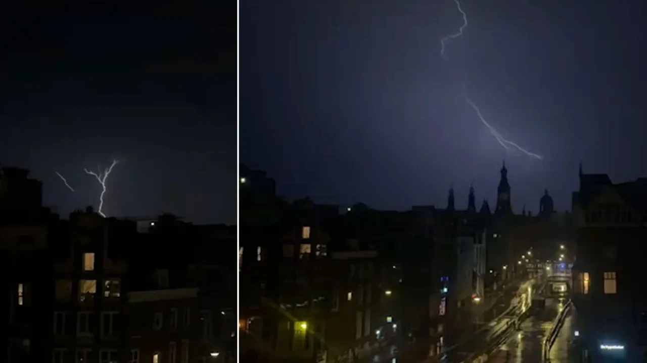 Hollanda'da 24 saatte 300 binden fazla yıldırım!
