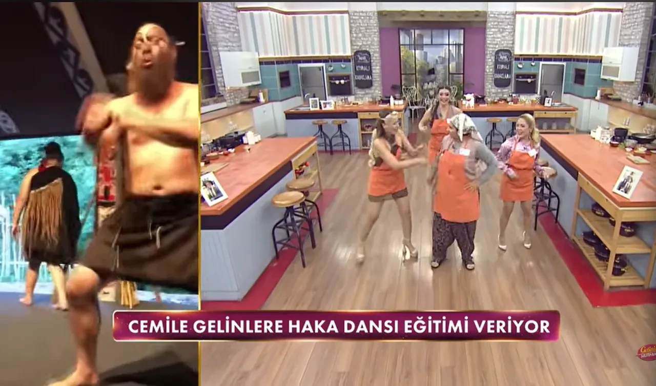 Gelinim Mutfakta Cemile'den gündem olan Haka dansı! Stüdyoda yaptığı şova beğeni yağıyor