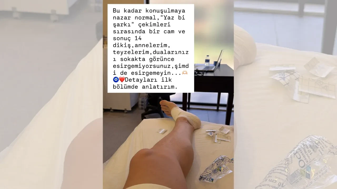 Sinan Akçıl’dan korkutan paylaşım! Ayağına 14 dikiş atıldı