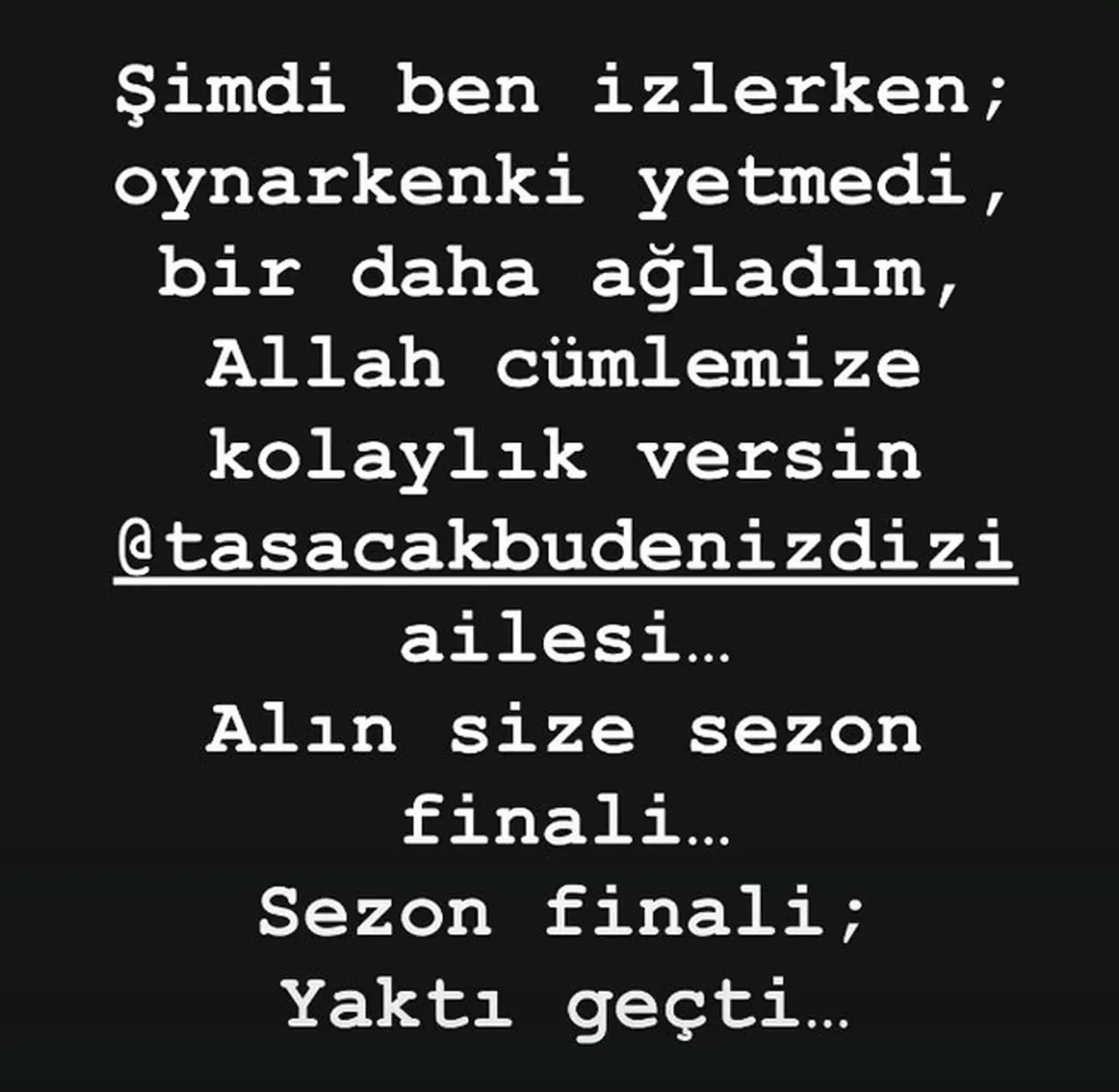 Taşacak Bu Deniz'in Zarife'si Yeşim Ceren Bozoğlu'ndan iddialı sözler! Sezon finali öncesinde olay paylaşım