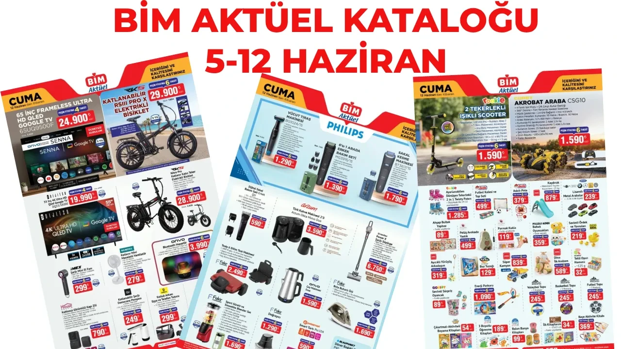 BİM 5-12 Haziran aktüel kataloğu 2026 yayımlandı! Mini el fanı, şarjlı süpürge,buharlı ütü, doğrayıcı ve tartı geliyor