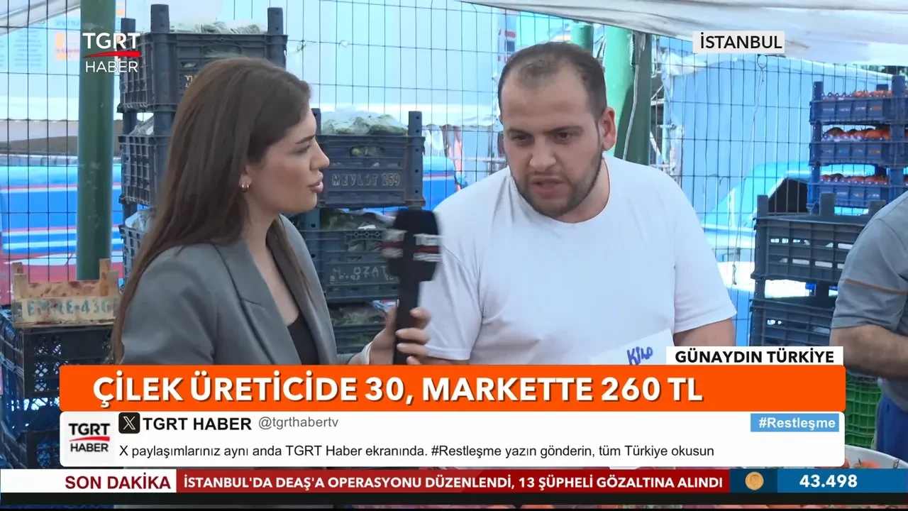 Çilekteki makas dudak uçuklattı! 30 TL'den 260 TL'ye fırladı 
