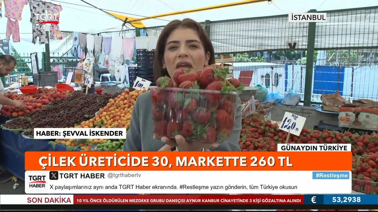 Çilekteki makas dudak uçuklattı! 30 TL'den 260 TL'ye fırladı 