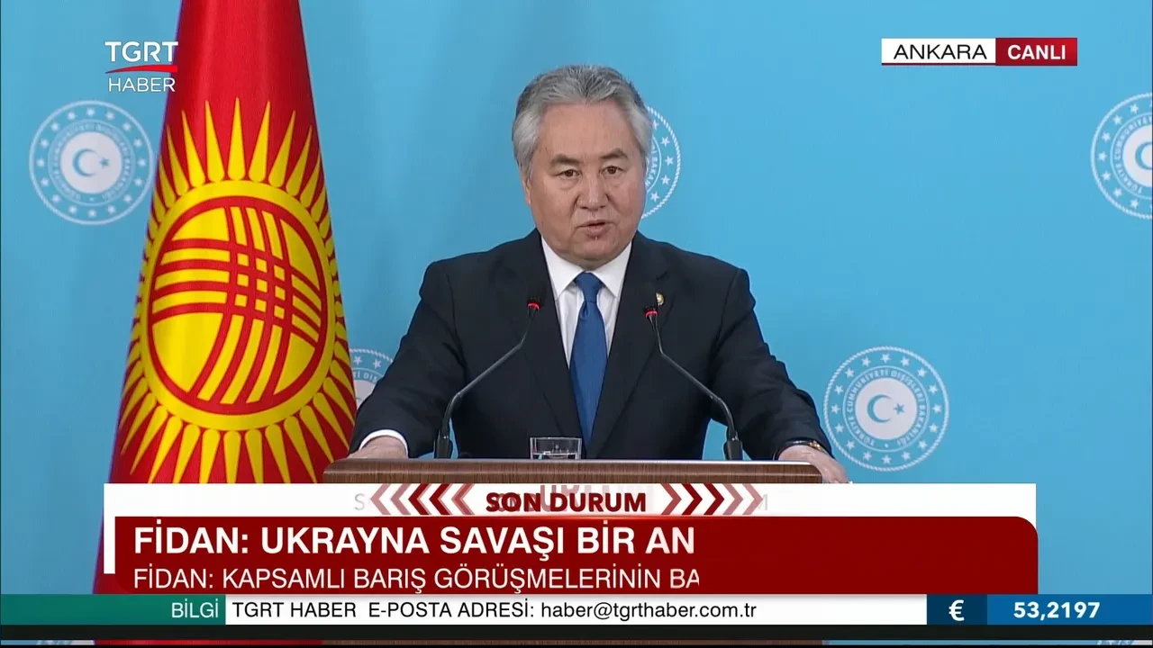 Bakan Fidan'dan Kırgız mevkidaşı ile ortak açıklama: 5 milyar dolarlık ticaret hacmi hedefi