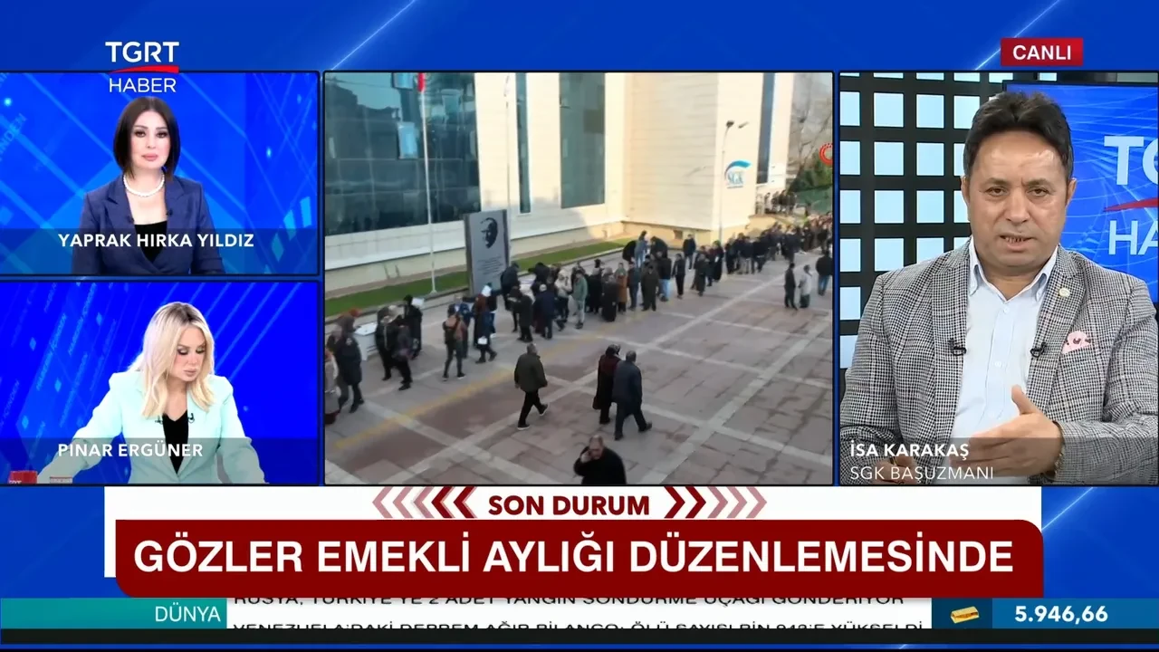 En düşük emekli maaşı ne kadar olacak? İsa Karakaş, TGRT canlı yayınında net rakamı verdi
