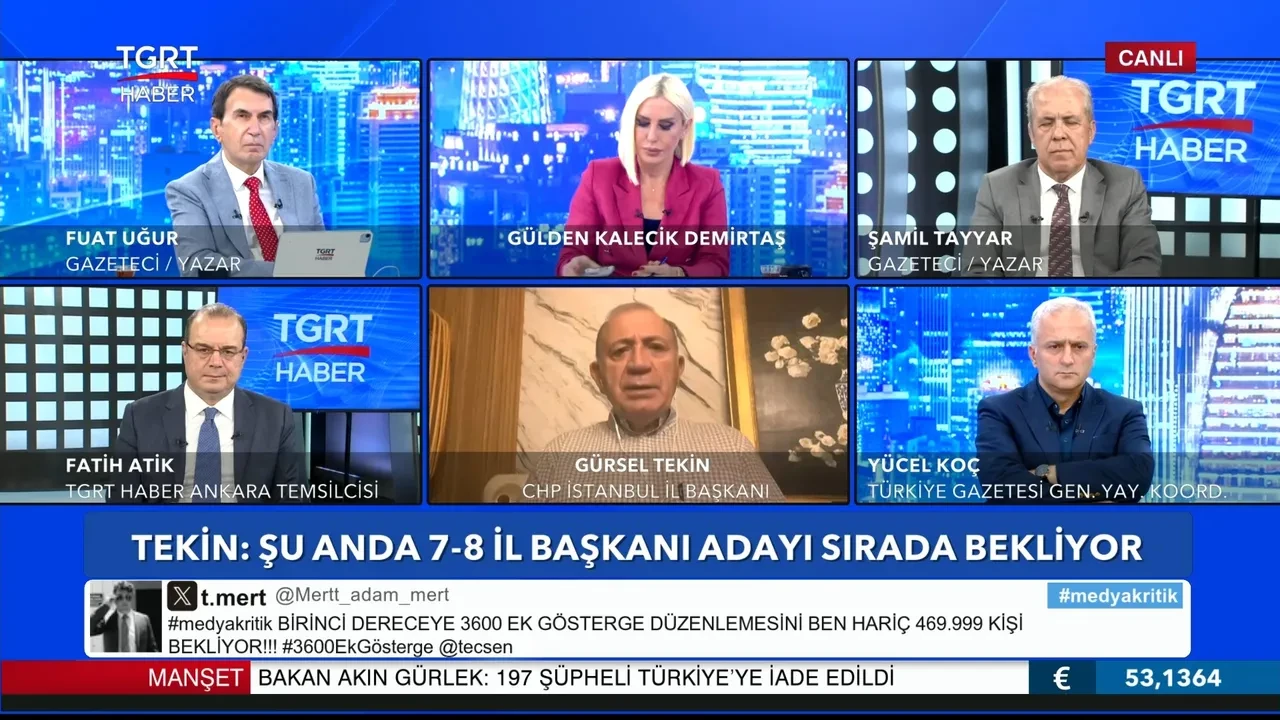 Gürsel Tekin, TGRT Haber ekranlarında açıkladı! İçinde herkesi şoke edecek isimler var: Çok sayıda kişi CHP'de kalacak