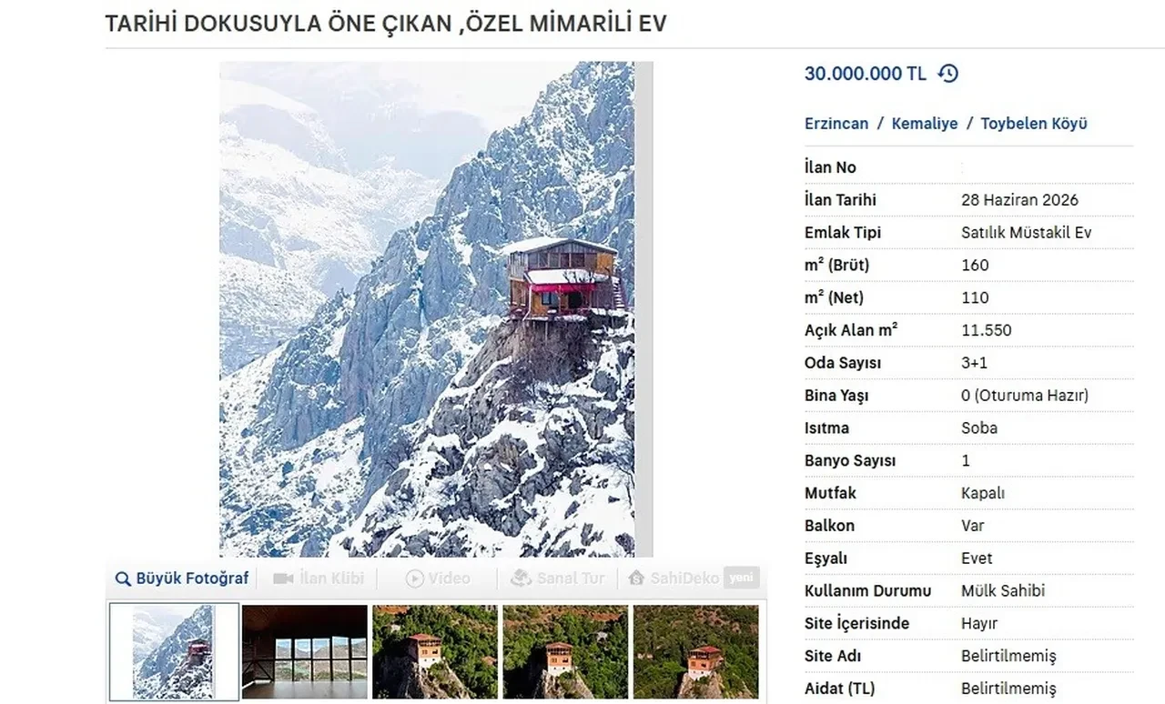 Kayalığın zirvesindeki meşhur ev satışa çıkarıldı! İstenen rakam dudak uçuklattı