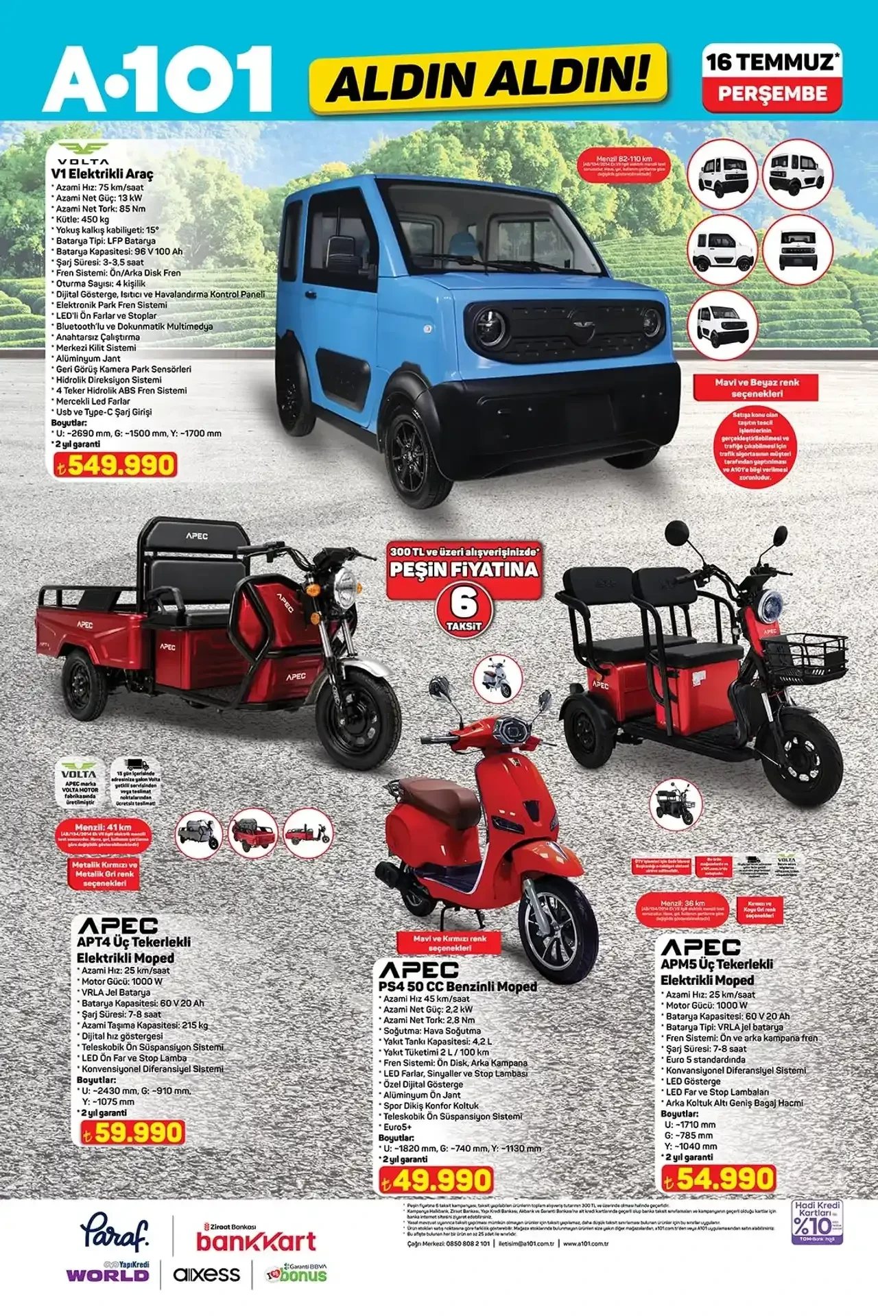 A101 aktüel ürünler kataloğu 16 Temmuz yayımlandı! Elektrikli araç, mini buzdolabı, overlock ve Waffle makinesi geliyor