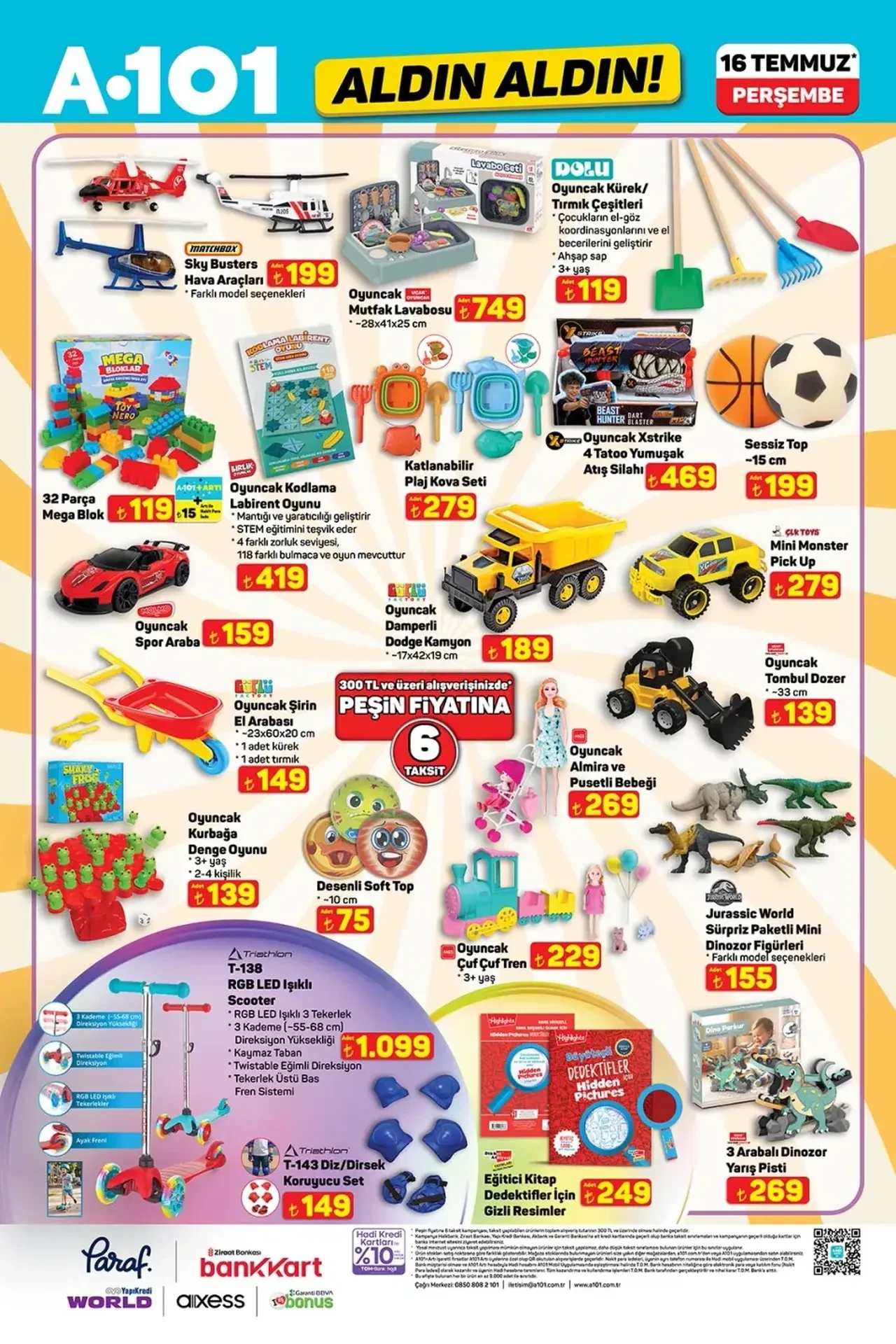 A101 aktüel ürünler kataloğu 16 Temmuz yayımlandı! Elektrikli araç, mini buzdolabı, overlock ve Waffle makinesi geliyor