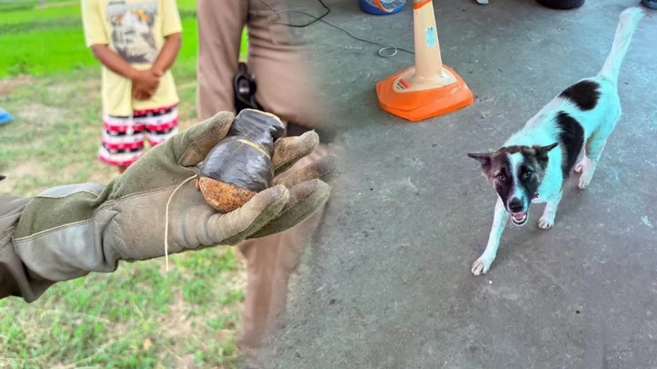 Köpek kemik yerine eve el bombası getirdi! Facianın eşiğinden dönüldü