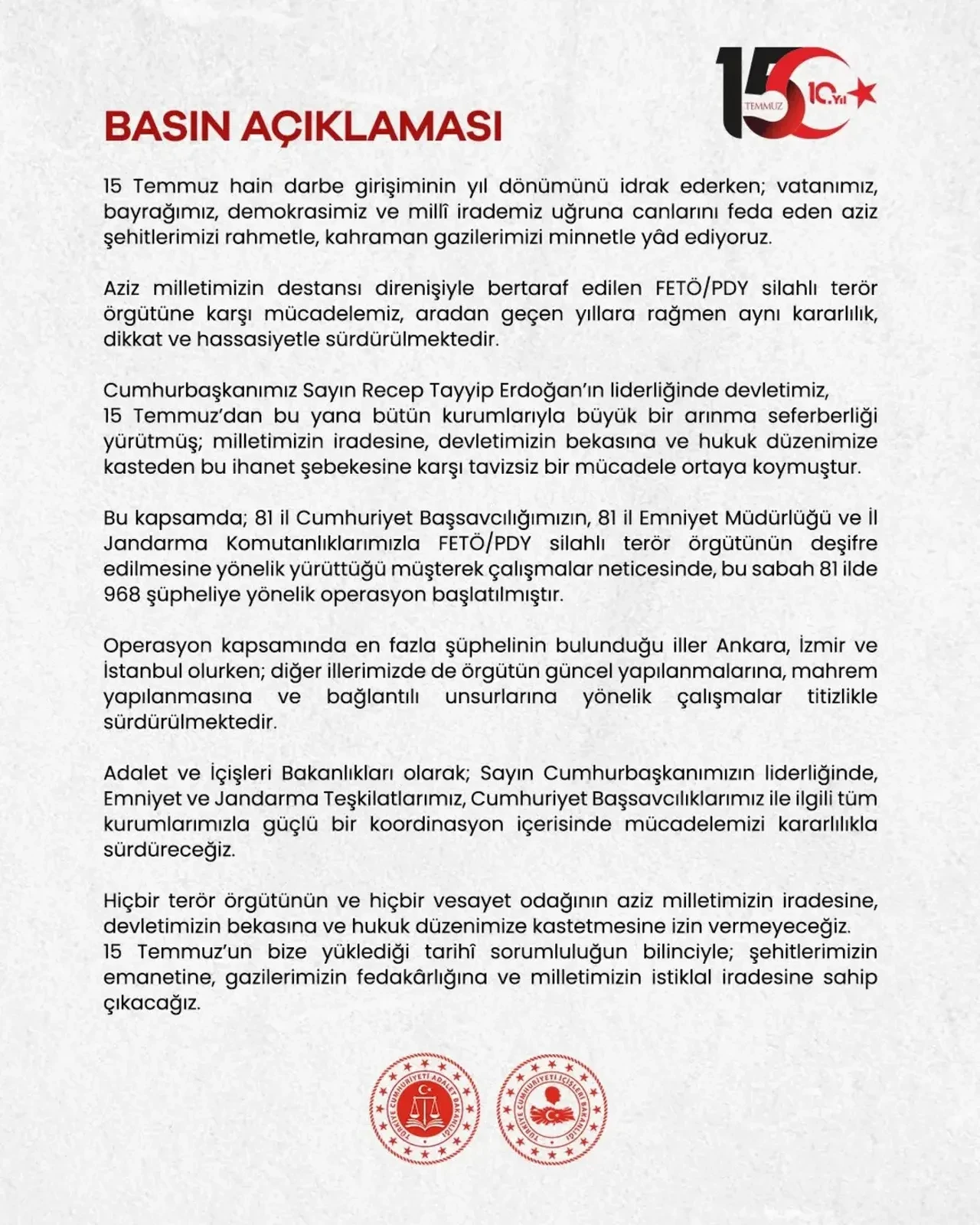 81 ilde dev FETÖ operasyonu: 968 şüpheli için düğmeye basıldı!