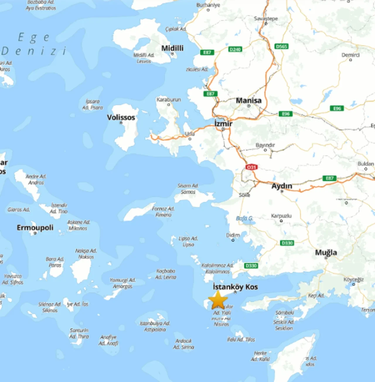 Muğla açıklarında gece yarısı deprem oldu