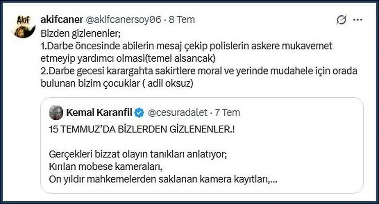 FETÖ'nün mahrem imamlarının 15 Temmuz koordinasyonu itiraflarla deşifre oldu