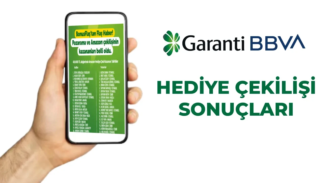 Garanti çekiliş sonuçları 2026 asıl/yedek isim listesi sorgulama! Garanti 40 bin TL hediye çeki çekiliş sonuçları açıklandı mı?