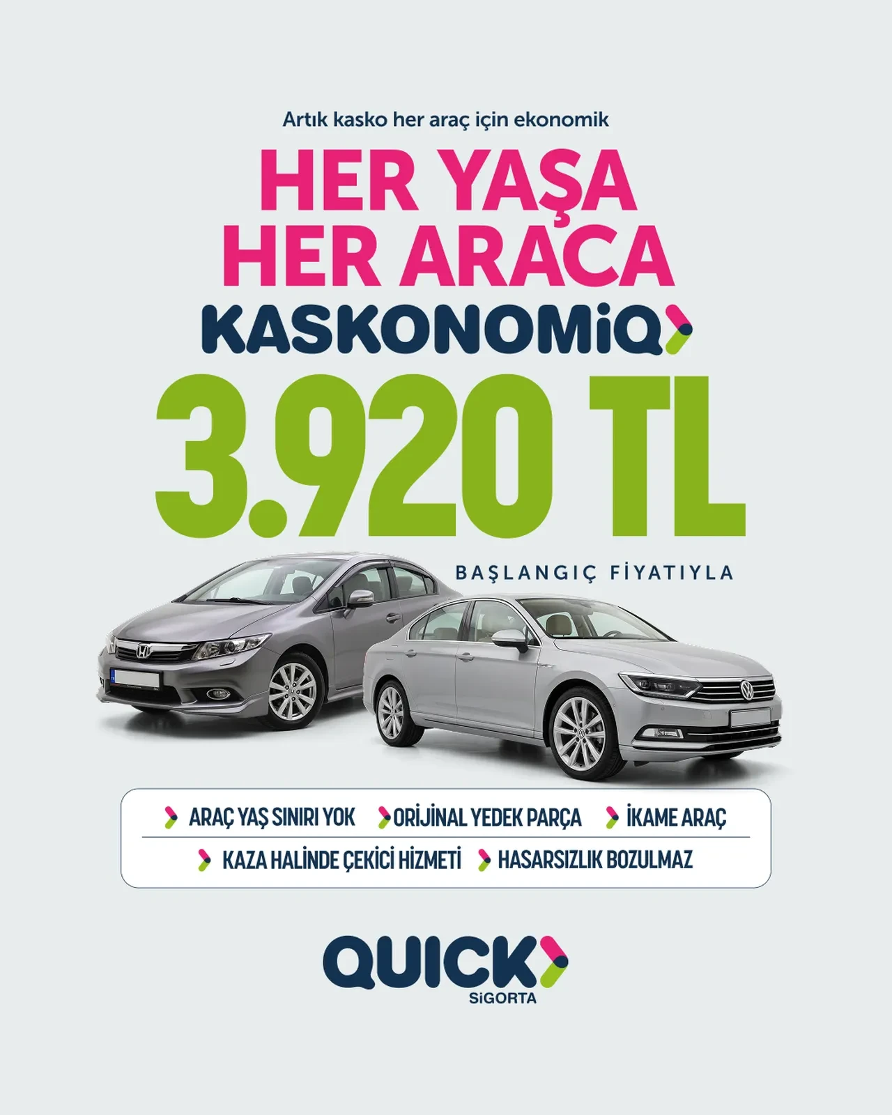 Quick Sigorta’dan üç yeni reklam filmi: KASKONOMİQ ve finansal sigortalardaki uzmanlık televizyon ekranlarında!