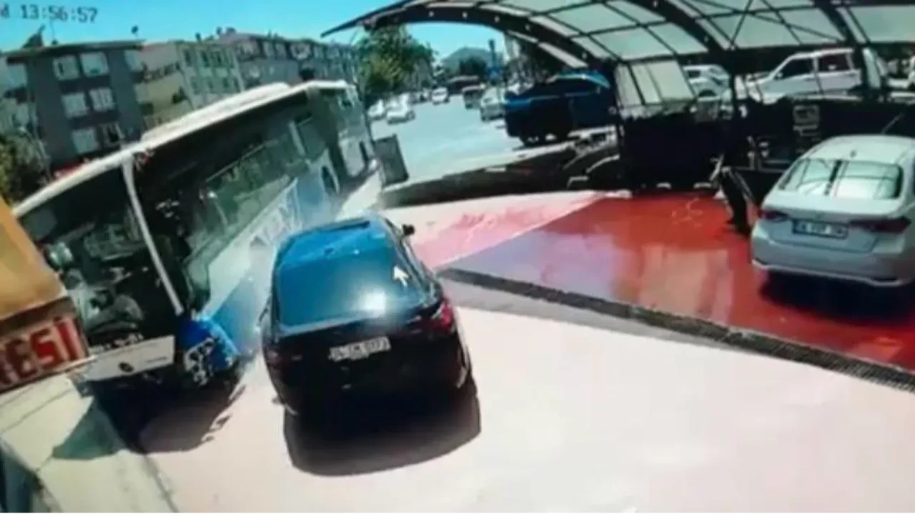 Kontrolden çıkan EGO otobüsünü son anda fark etti! Faciadan kurtuldu