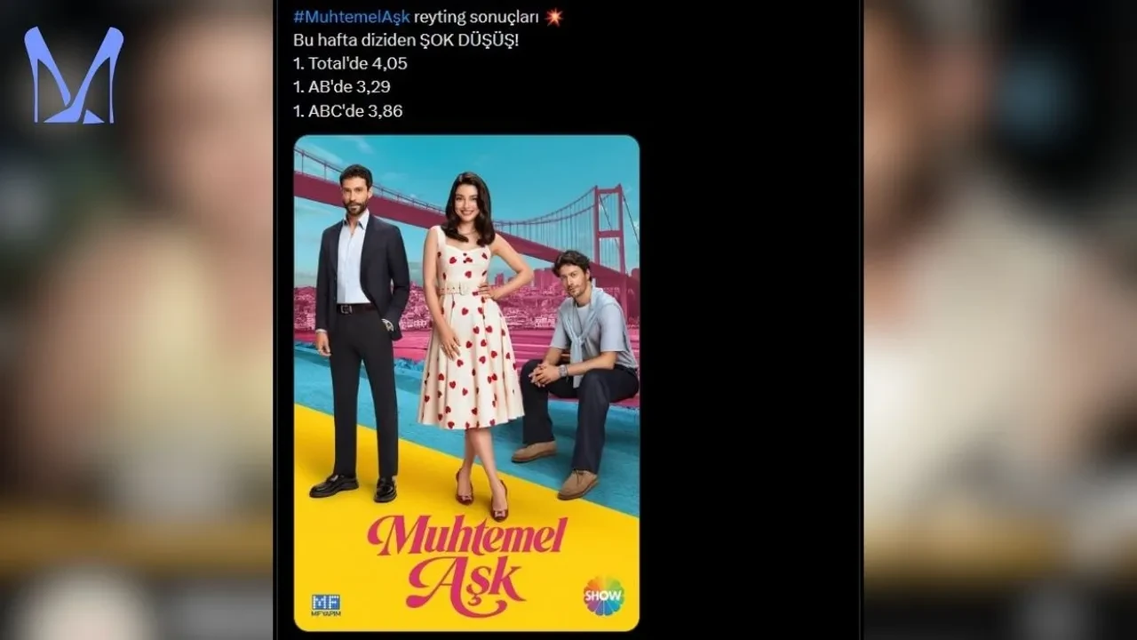 Muhtemel Aşk'ın reyting karnesi gündem oldu! Dijitalde zirve, televizyonda düşüş!
