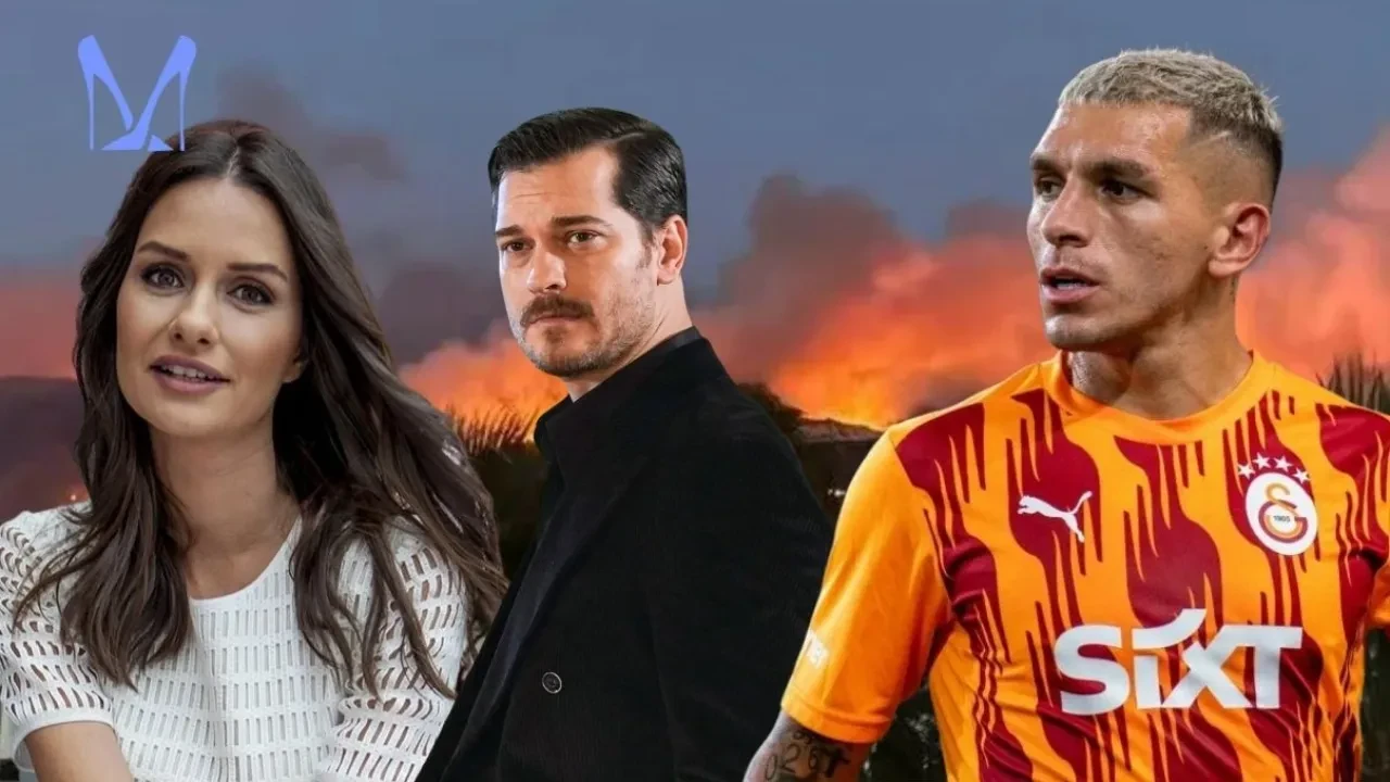 Milas’taki alevler lüks siteye ulaştı! Çağatay Ulusoy, Yasemin Ergene ve Lucas Torreira'nın evi alevlerin ortasında kaldı
