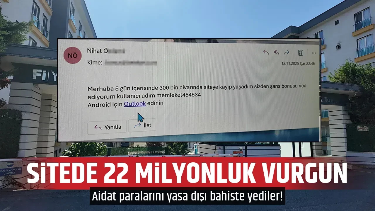 SİTEDE 22 MİLYONLUK VURGUN