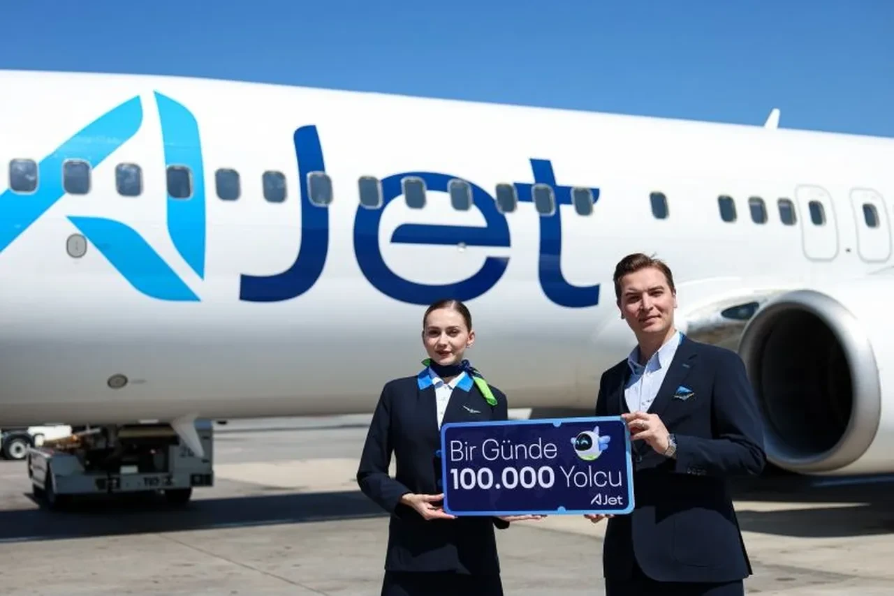 AJet duyurdu! 101 bin 545 yolcuyla rekor kırıldı 
