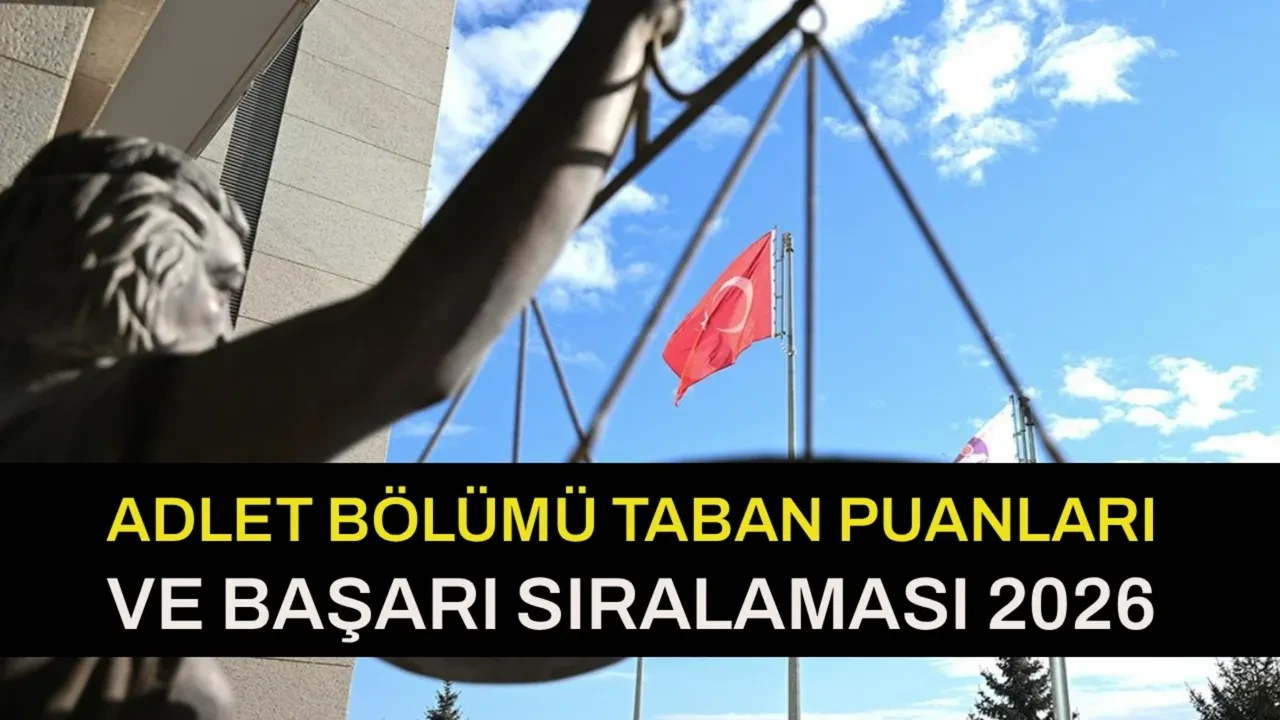 Adalet Bölümü taban puanları ve başarı sıralamaları 2026! Adalet Bölümü kontenjanları...