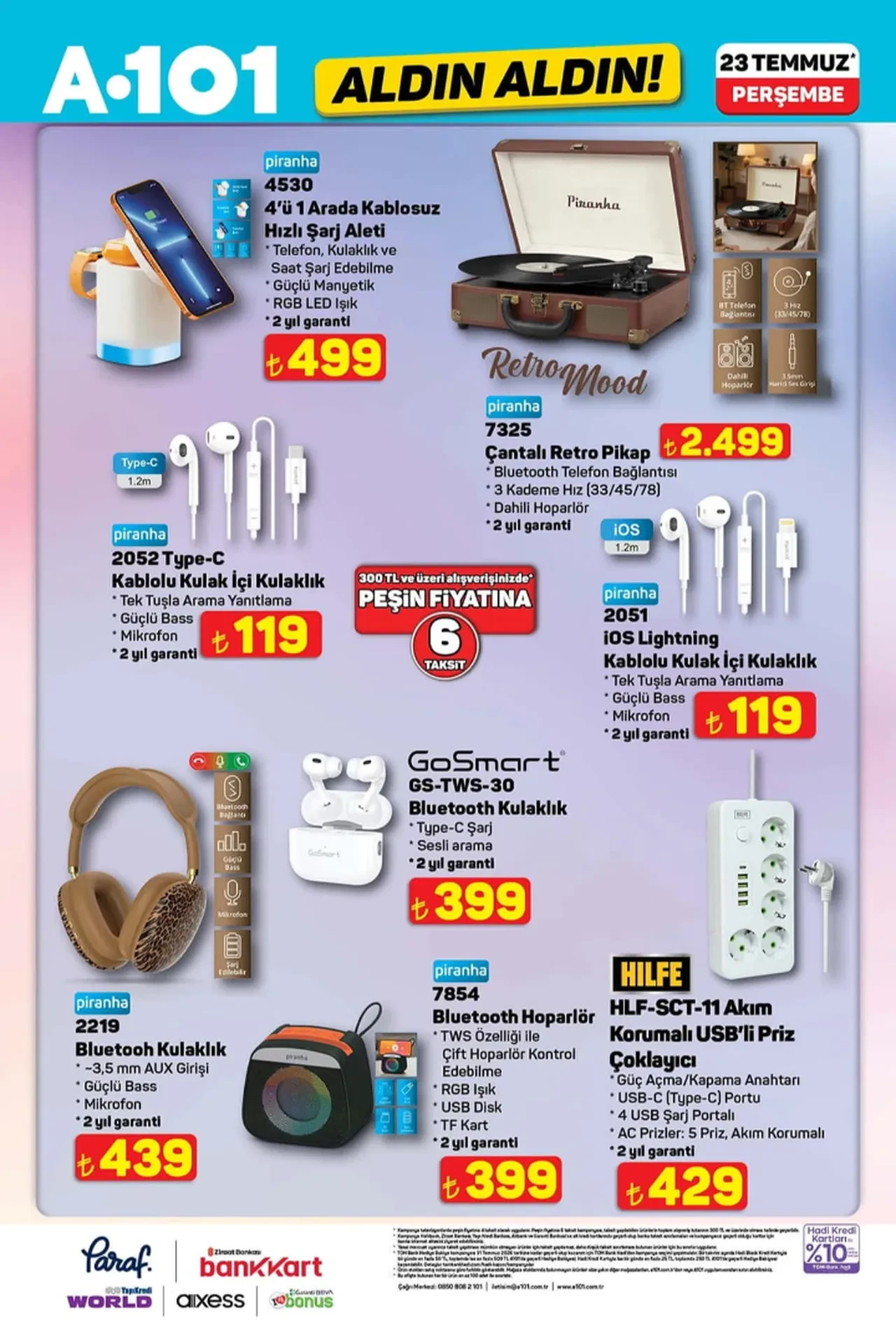 23-25 Temmuz A101 Aktüel Kataloğu 2026! Retro çay makinesi, su pompası, kulaklık çeşitleri ve elektrikli araç geliyor ...