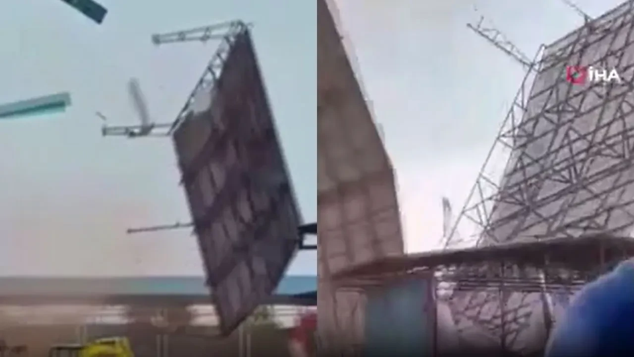 Endonezya'da kasırga paniği! Devasa metal çatılar kağıt gibi uçtu