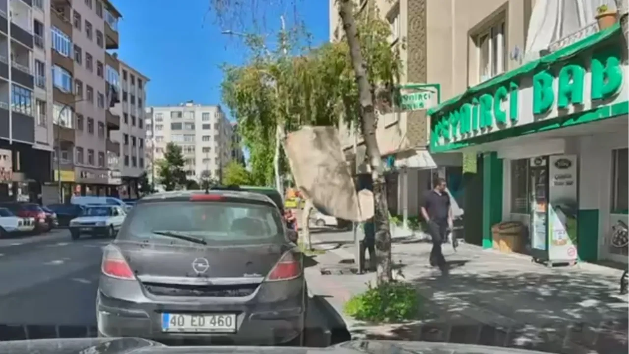 Erzurum'dan ilginç anlar kamerada! Balkondan düşen halı, kadının başına isabet etti