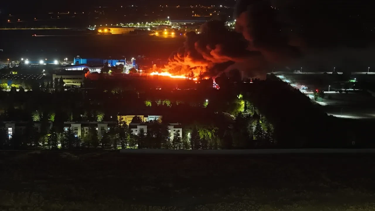 Eskişehir'de TUSAŞ Motor Sanayii yerleşkesinde yangın
