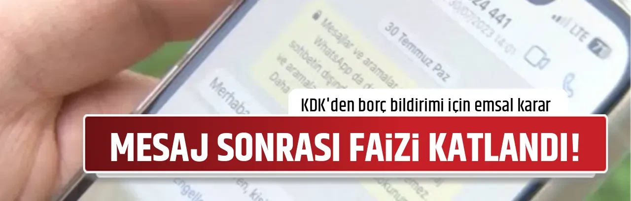 MESAJ SONRASI FAİZİ KATLANDI!