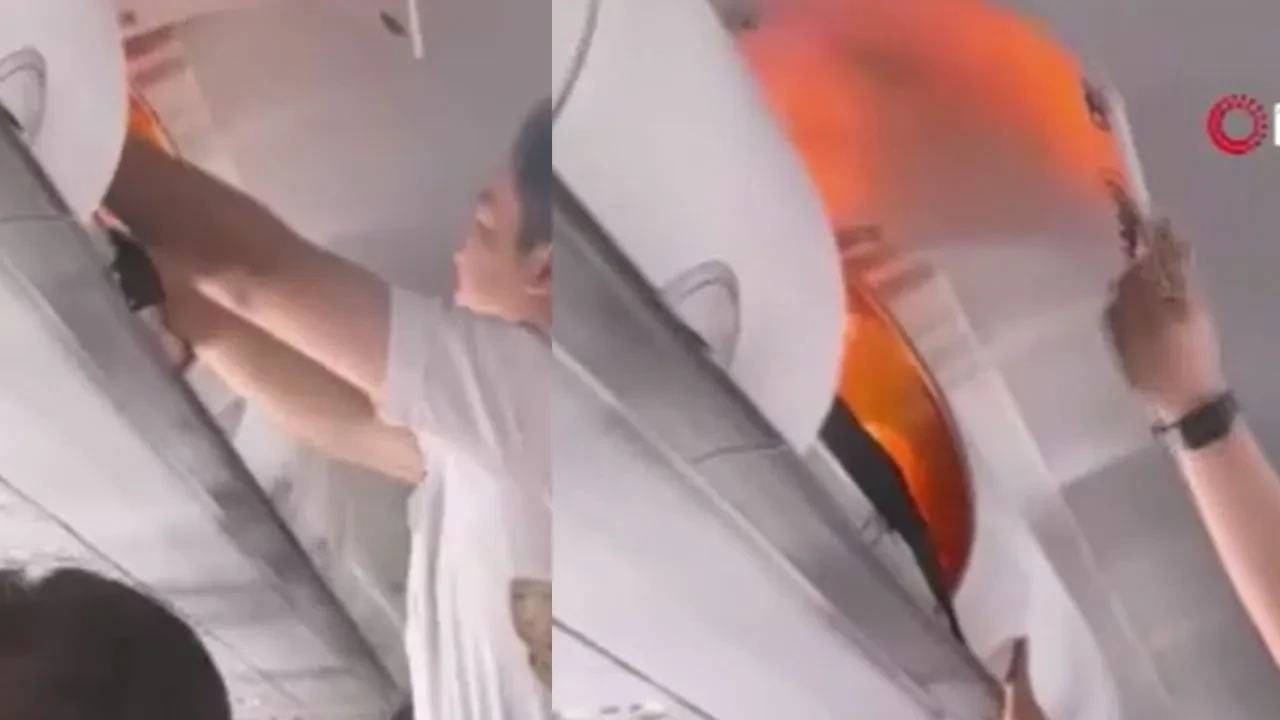 Yolcu uçağında powerbank yangını paniğe neden oldu