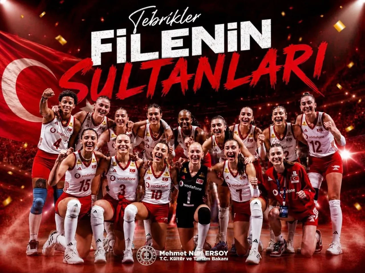 Bakan Ersoy’dan Filenin Sultanları’na şampiyonluk tebriği