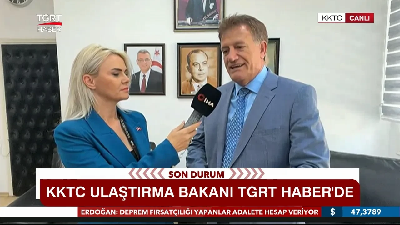 KKTC Bayındırlık ve Ulaştırma Bakanı Erhan Arıklı'dan TGRT Haber özel açıklamalar! 