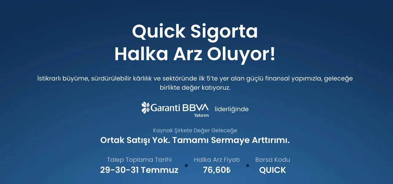 Quick Sigorta halka arz BORSA KODU belli oldu mu? Katılım endeksine uygun mu, hangi bankalarda var, eşit dağılım mı??