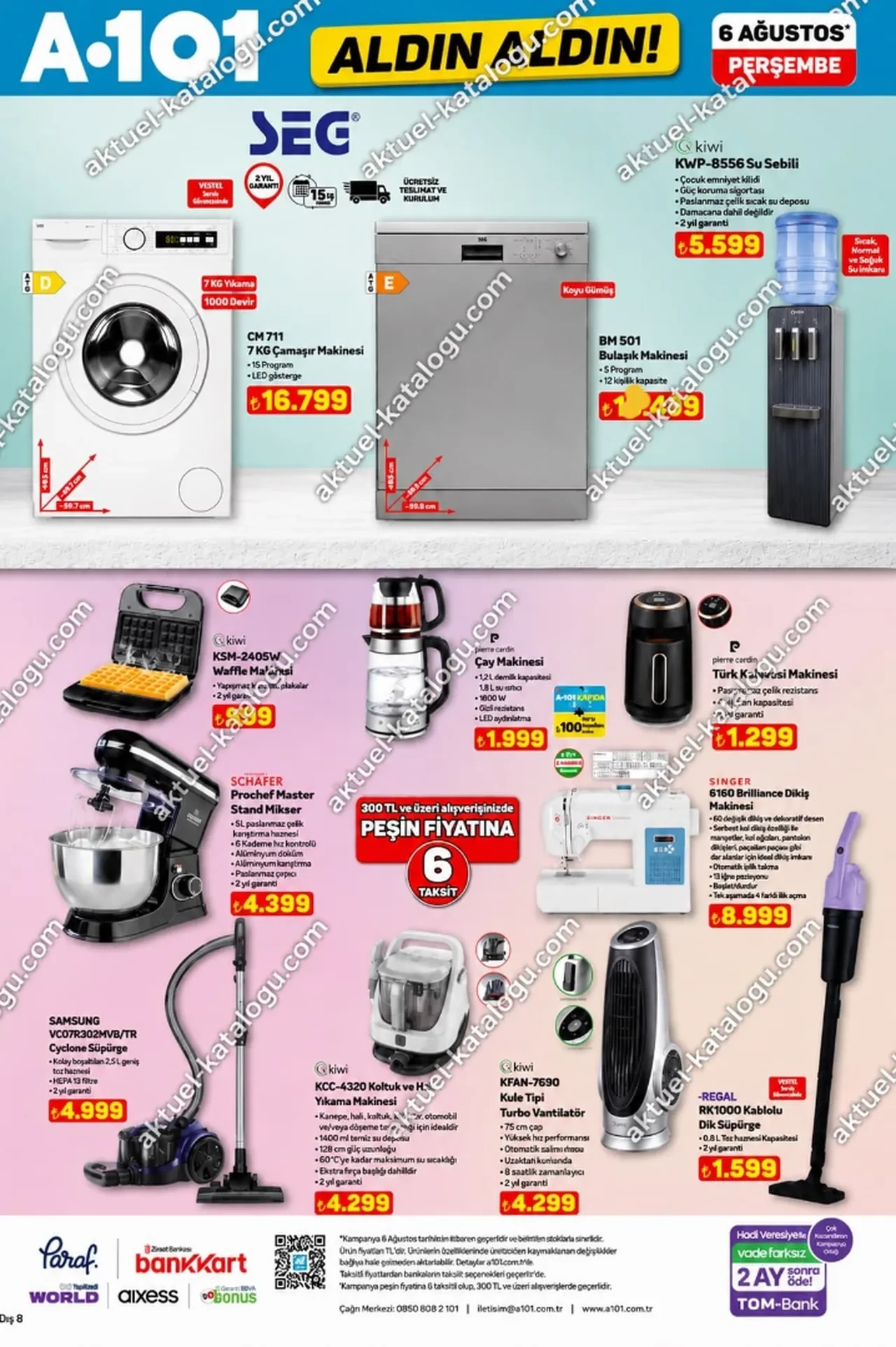 A101 1-6 Ağustos Aktüel ürünler kataloğu! Para sayma makinesi, şişme yatak, çapa ve dikiş makinesi geliyor...