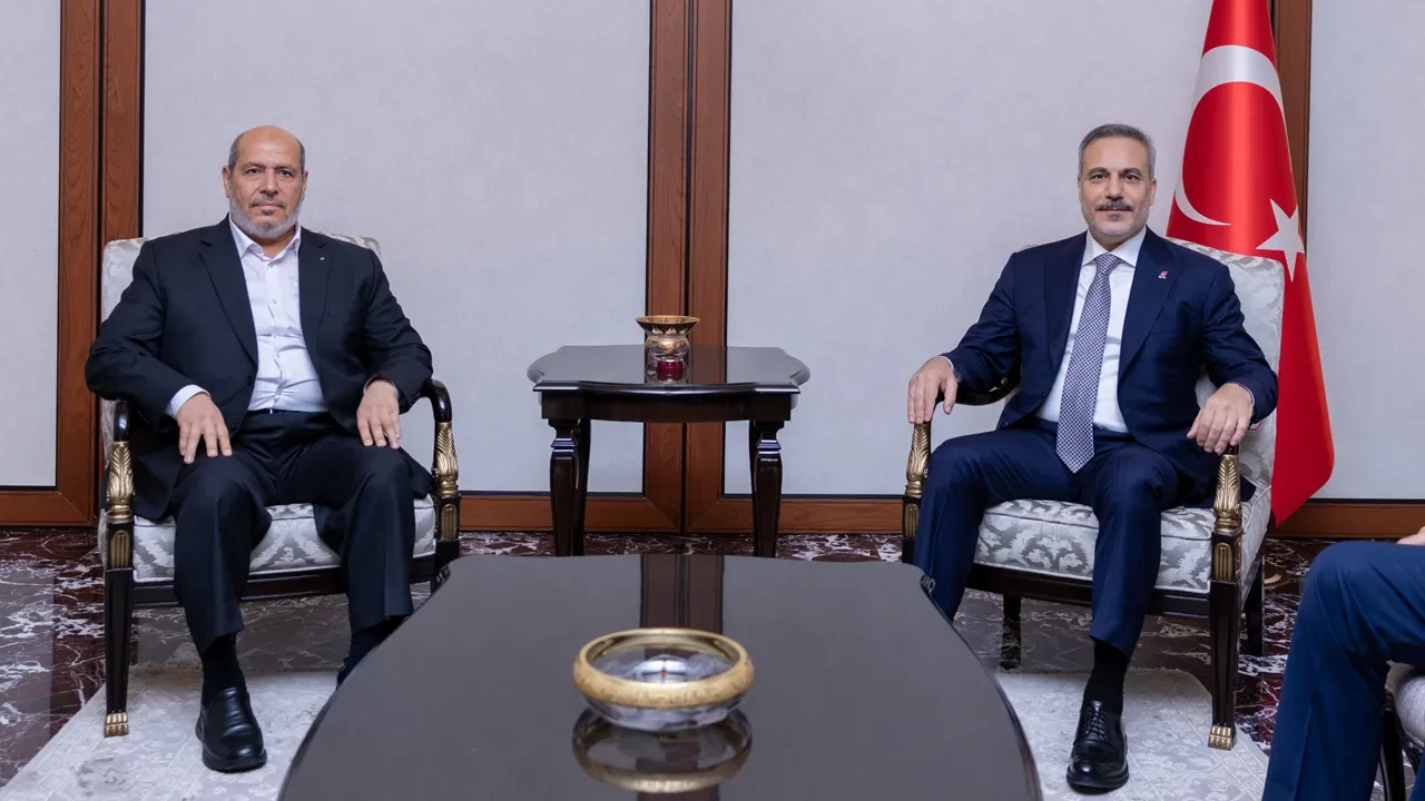 Bakan Fidan, Hamas Siyasi Büro Başkanı Hayye ve beraberindeki heyeti kabul etti