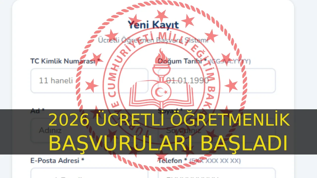 İl ve ilçelere göre ücretli öğretmenlik başvuru tarihleri 2026! Ücretli öğretmenlik başvuruları ne zaman?