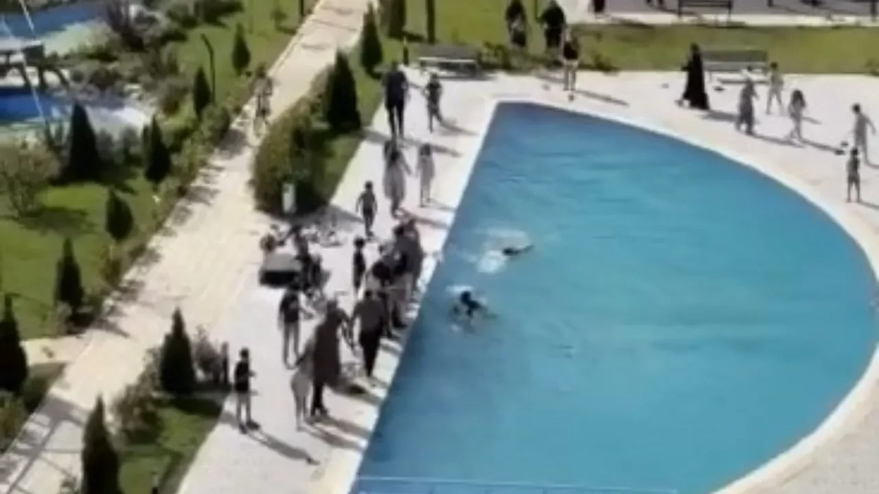 İnegöl'ü yasa boğan 2 yaşındaki Kadir'in havuzda hayatını kaybettiği dehşet anları kamerada