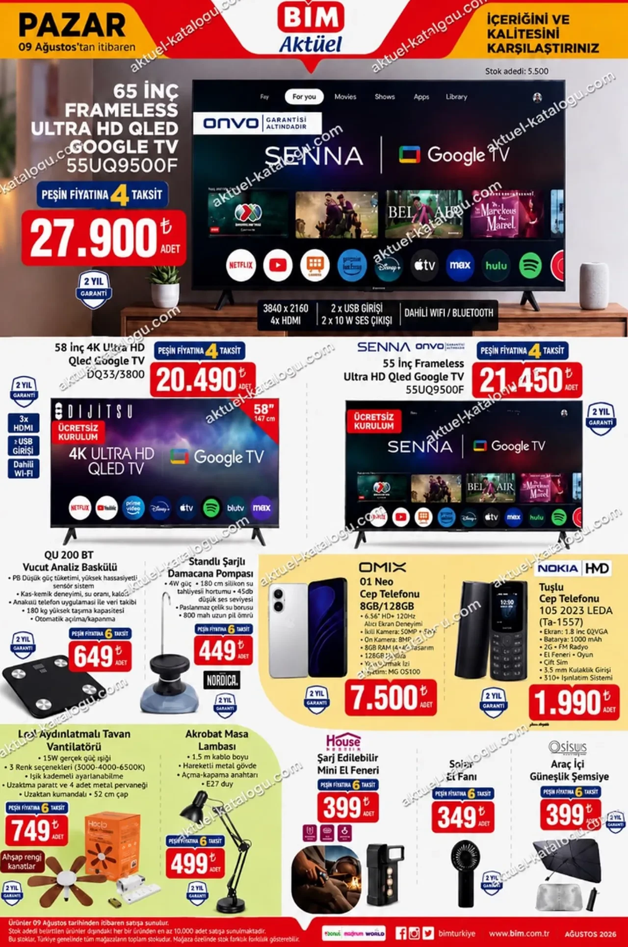 BİM 7-9 Ağustos aktüel kataloğu! Makarna makinesi, tuşlu telefon, el blender seti ve cam ankastre set geliyor