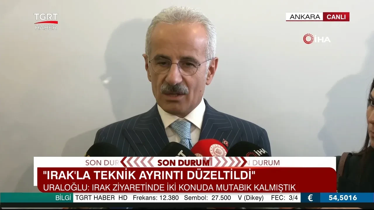 Irak'la imza töreninde ne yaşandı? Bakan Uraloğlu açıkladı