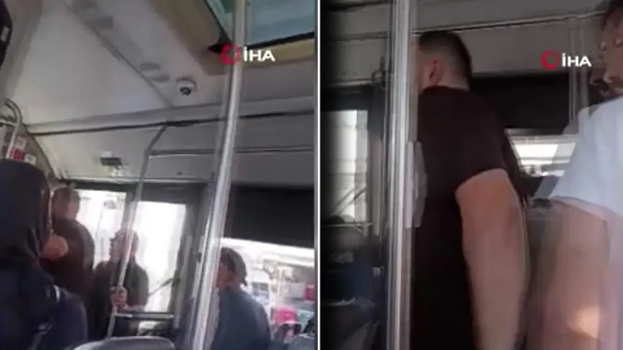 İETT şoförüyle yolcu arasında tartışma çıktı! Otobüs içindeki kaos kamerada