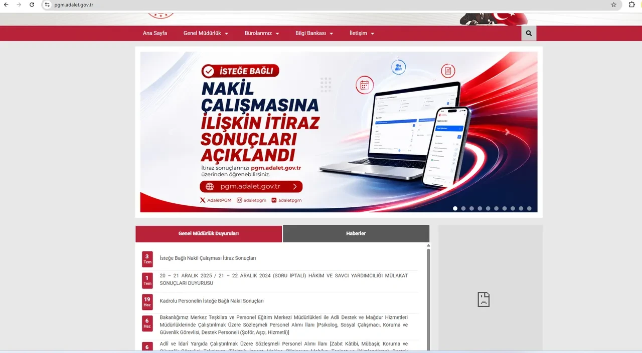 Adalet Bakanlığı personel alımı sonuçları kazananları 2026 listesi! (pgm.adalet.gov.tr) Adalet Bakanlığı personel alımı sonuçları açıklandı mı?