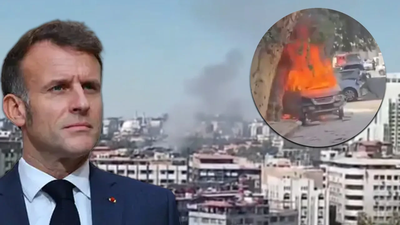 Suriye'de Macron'un otelinin yakınında patlama meydana geldi!