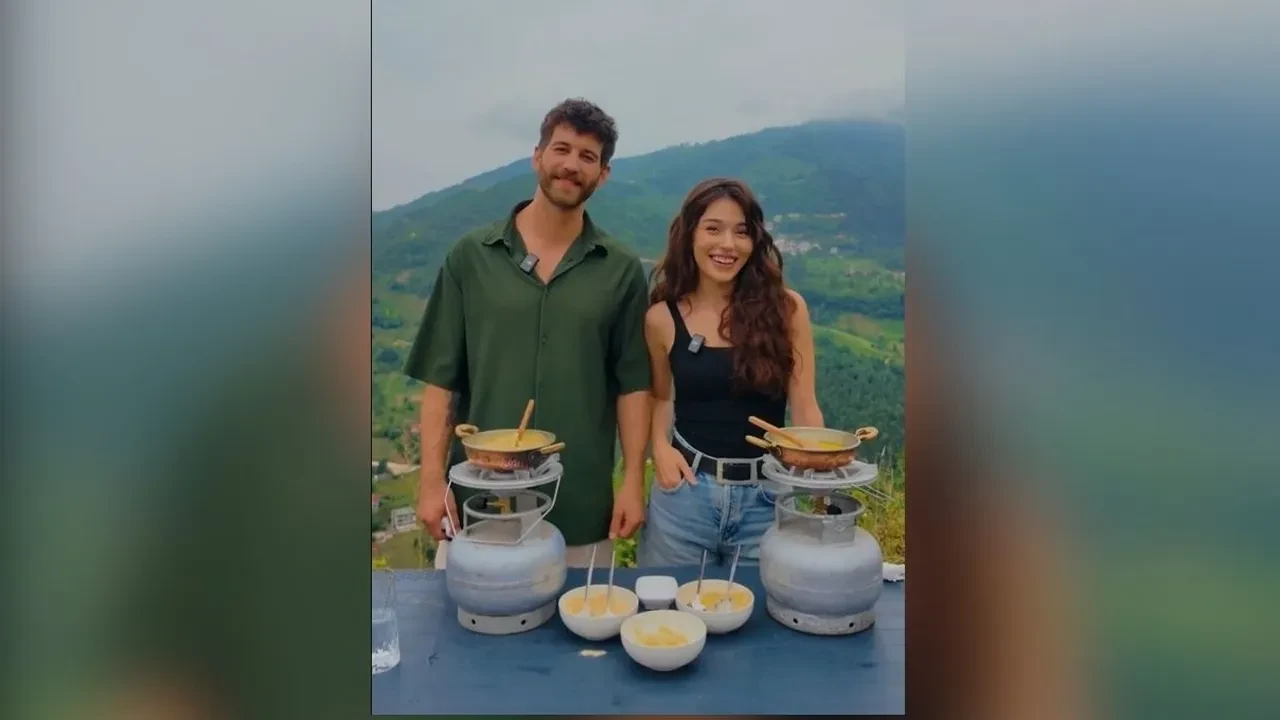 Sevdam Karadeniz başrol oyuncusu Meltem Akçöl ve Erdem Adilce’den kuymak rekabeti! İzleyenlerin canı çekti