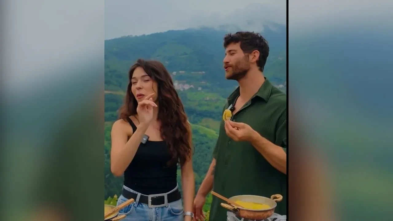 Sevdam Karadeniz başrol oyuncusu Meltem Akçöl ve Erdem Adilce’den kuymak rekabeti! İzleyenlerin canı çekti