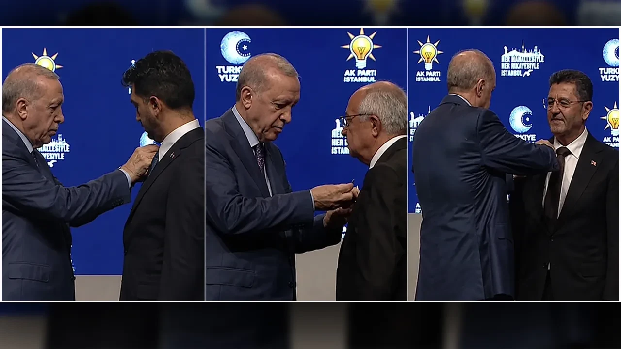 Üç belediye başkanı AK Parti'ye katıldı! Rozetlerini Cumhurbaşkanı Erdoğan taktı